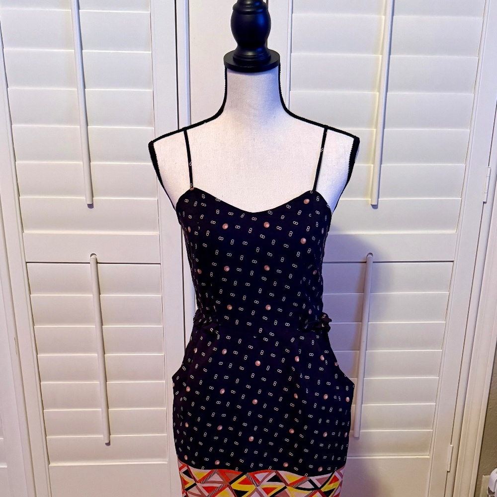 Xhilaration Abstract Fit & Flare Dress - W S, Sweet Black Bloom